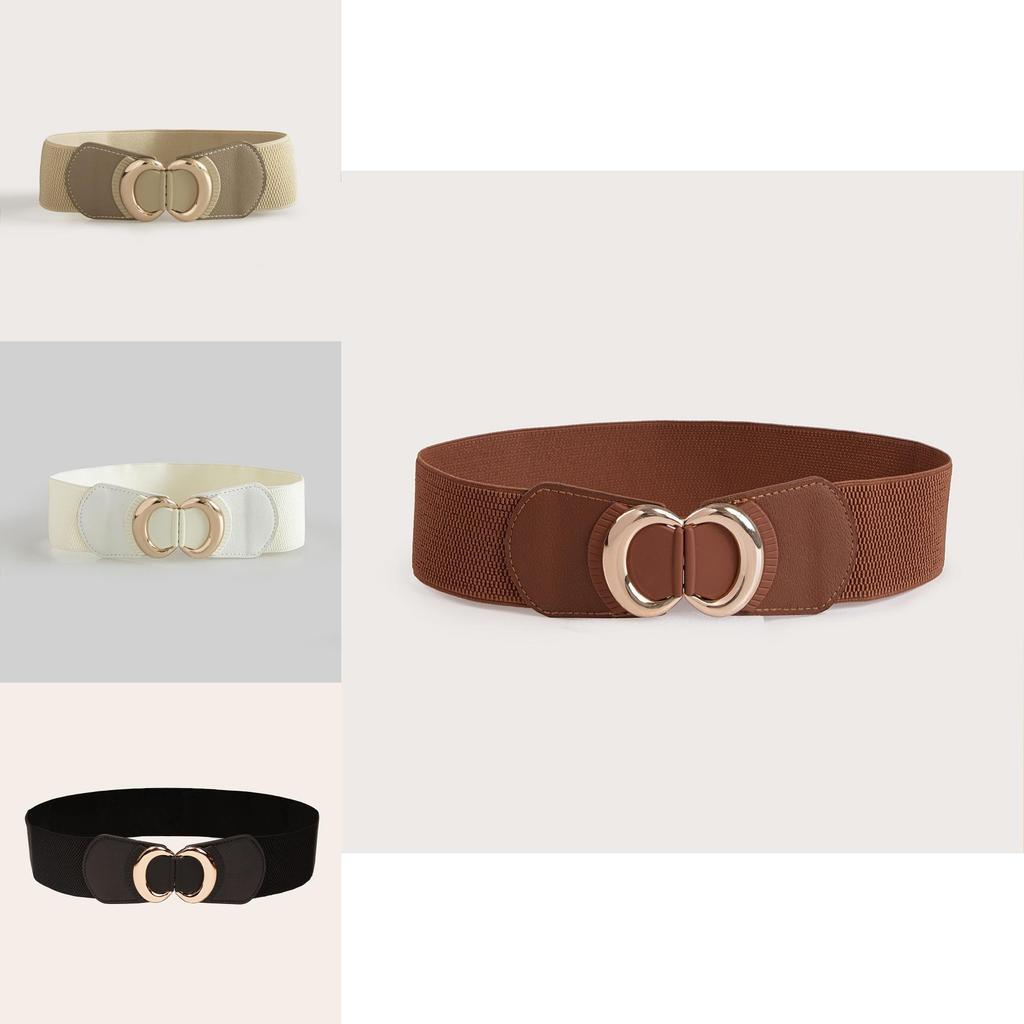 Stylish Female Eastic Waist Cincher With Metal Clasp For Casual Office Wear