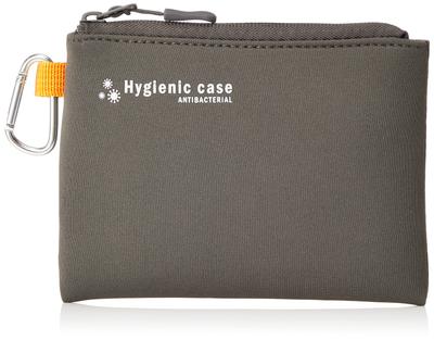 Sifre Antibacterial Mask Gray Pouch, Small, Multi-Travel Pouch,