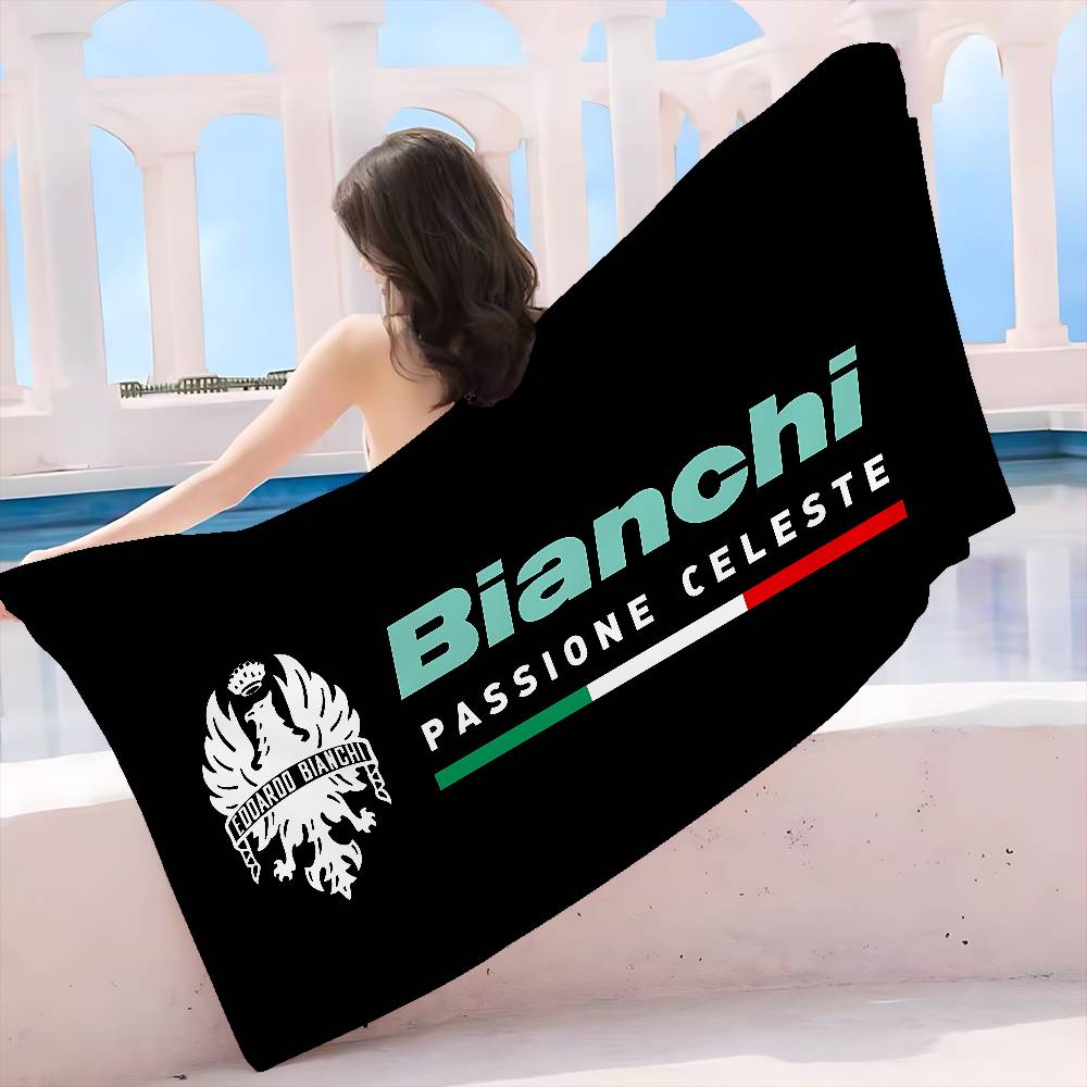 B-BianchiS Fahrradlogo Strandtuch Bunte Handtücher für Mädchen Mikrofaser Schnelltrocknend Sandfrei Strand Yoga Spa Fitnessstudio Pool