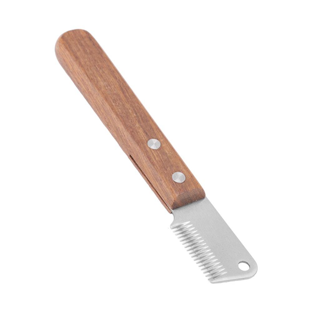 Stainless Steel Dog Stripping Tool Smooth Ergonomic Terrier Grooming Tool Sturdy Pet Hair Remover Dog Coat Stripping