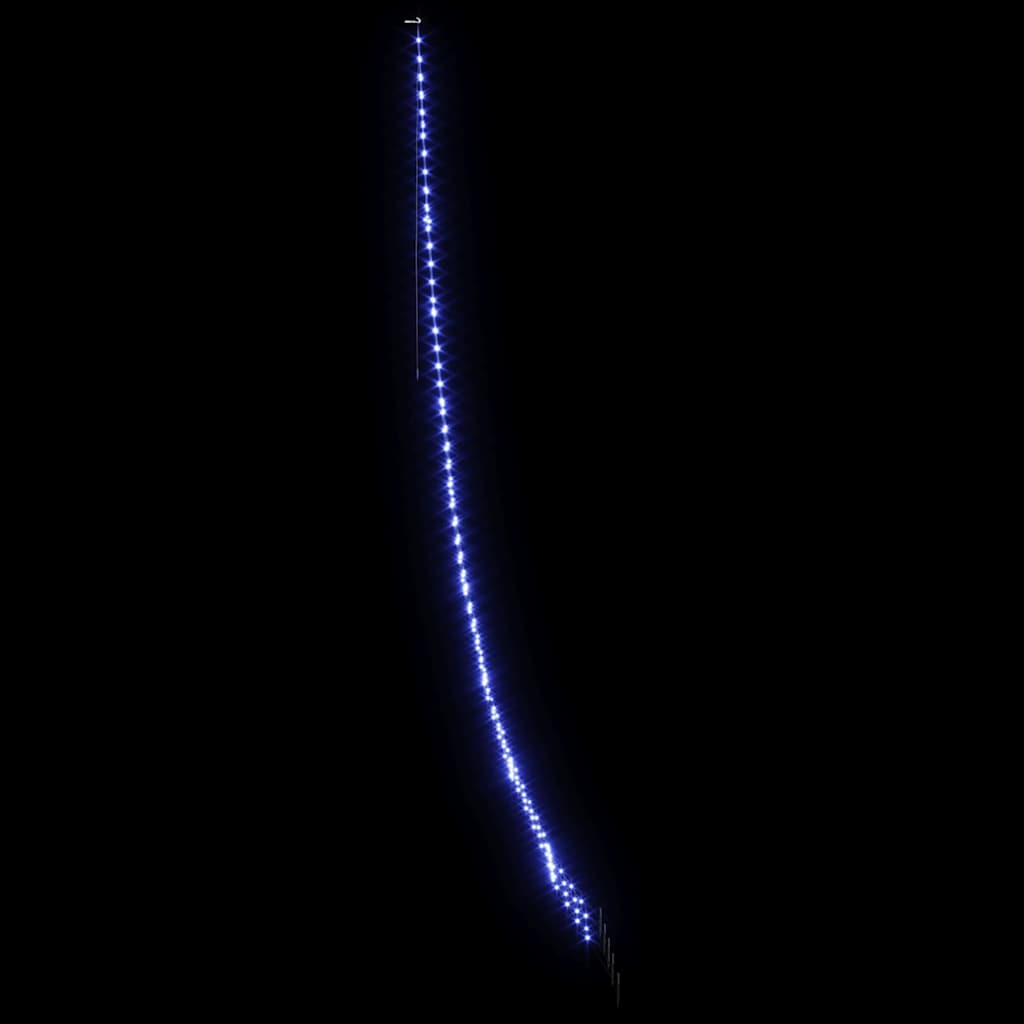 LED Christmas Tree with Ground Spikes Blue 511 cm Metal