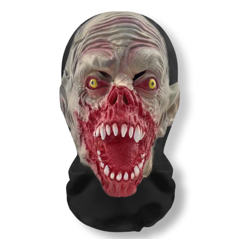 Máscara 3D de Cara de Fantasma de Halloween Pasamontañas de Malla Elástica de Cara Completa Transpirable Cubrecabezas de Zombi Accesorios de Cosplay de Halloween para Fiesta de Terror
