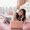 VETESA Laptop with Office Windows 11 Japanese DDR4 12GB 256GB WiFi Lightweight and Thin PC Notebook with Keyboard Protector Cherry Blossom Pink 2024,
