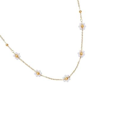 Blossoms Inspired Pendant Necklace Flexible 45cm Chain Copper Material Comfortable Everyday Jewelry