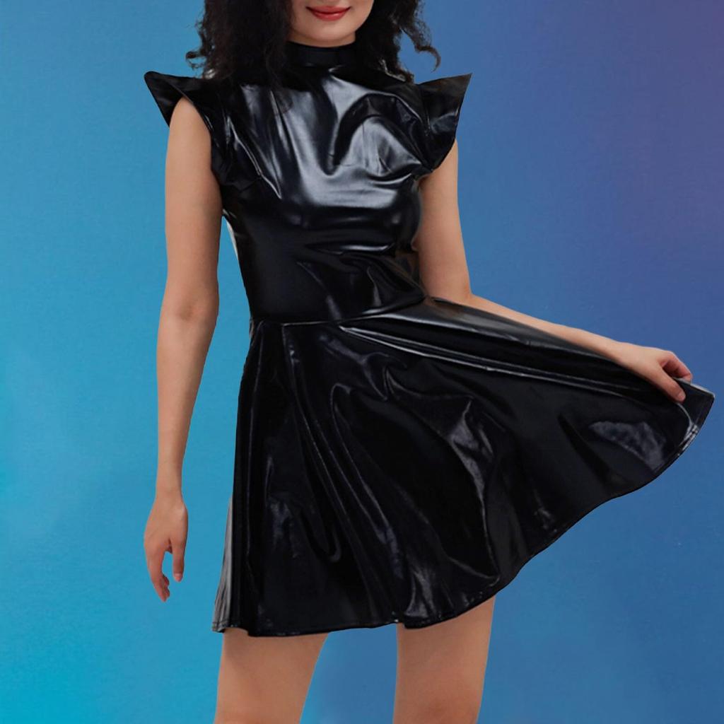 Costume Women's Shiny Party Dress For Carnival, Fancy Dress & Rave, Space Girl Outfit As Clubwear For Disco & Night Club