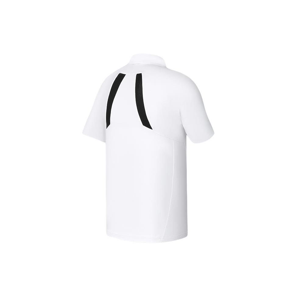 Fila Golf Series Letter Print Knitted Golf Elite Short Sleeve Polo Shirt Men Polo Shirts Jade-White A11M415104F-WT