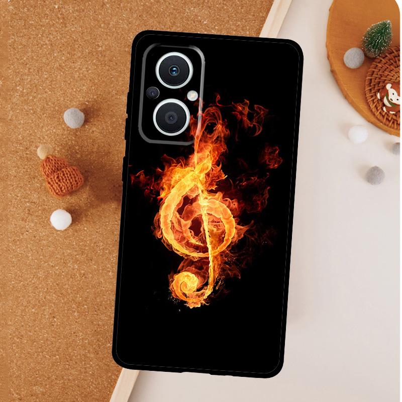 Musical Notes Violin Classical Music Phone Case For OPPO Reno 12 F 13 F 11 8T 7 8 10 Pro OPPO Find X8 X6 Pro X3 X5 Lite Cover