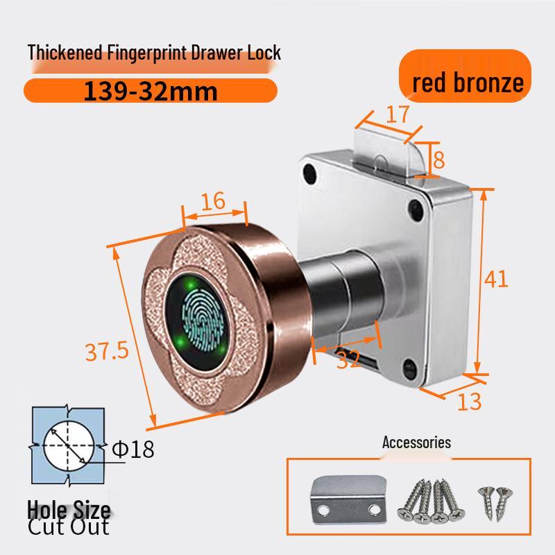 Smart Fingerprint Cabinet & Drawer Lock for Desks & Mailboxes