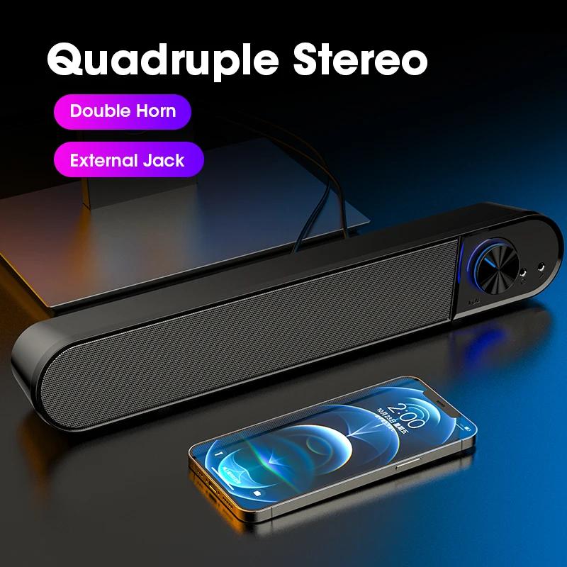 Drátové reproduktory pro počítač, stereofonní basové reproduktory, soundbar, reproduktory s mikrofony, domácí kino s plným rozsahem