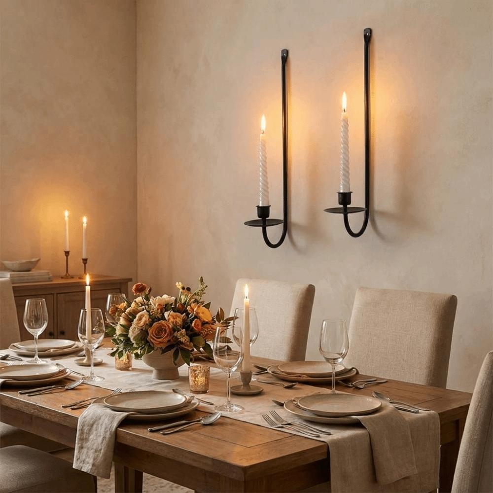 L-Shape Candlestick Holder Minimalism Metal Candle Sconce Party Prop Candle Stand  Wedding Party