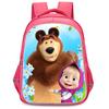 Masha And Bear School Bag Elementary School Cartoon High Definition Printing Large Capacity Zipper Oxford Lightweight Ridge Backpack