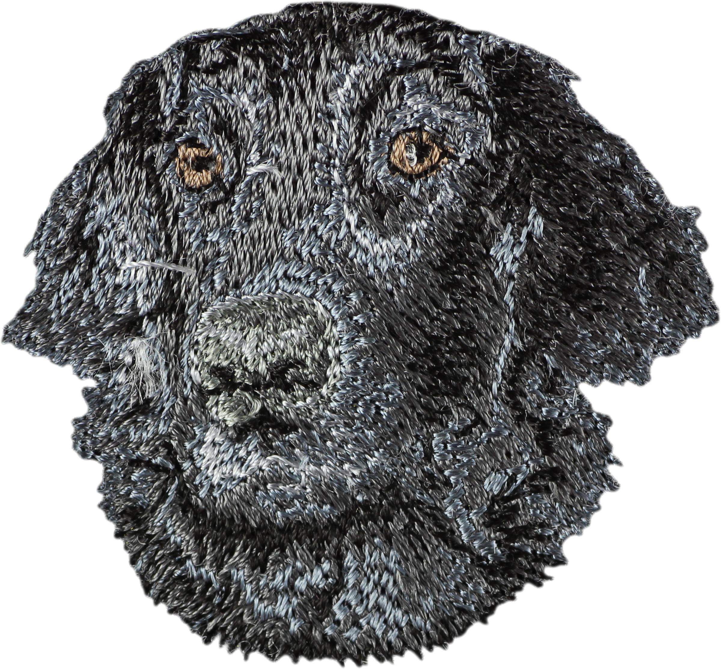 

Flat coated retriever - dog-shaped patch, embroidered patch, unique decoration for Art-Dog backpack різнокольорові кольору