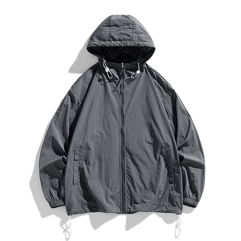 Men's Ice Silk Quick-Dry Sun Protection Jacket - Lightweight Outdoor Sports and Couple's Outfit Option.