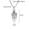 Stainless Steel Retro Men's Nordic Spear Pendant Creative Scandinavian Arrow Necklaces Odin Rune Male Jewelry