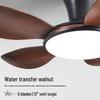 Pailide 42-inch Silent Wood Grain Ceiling Fan with Eye-Care LED Light