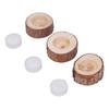 3Pcs Wooden Tealight Candle Natural Durable Beech Wide Applicability Wooden Tealight Candle Holder for Bar Bedroom Party