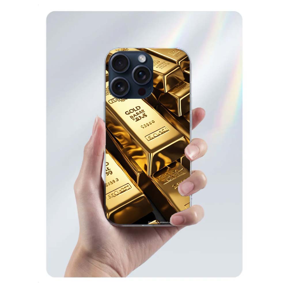 Gold Bar Wealth and Finance Clear Phone Case For Iphone 17 Air 16 Pro Max 15 Pro 14 Plus 17E 16E 11 13 12 Mini Cover Cases Funda