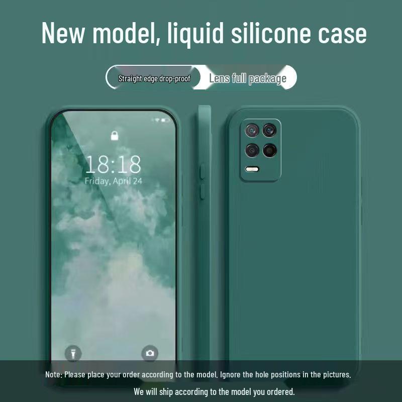 Realme Q3 Solid Color Rubik's Cube Liquid Soft Case - Full Coverage Drop Protection, New Model