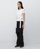 INSILENCE WOMEN Cotton Linen Natural Strap T-Shirt White