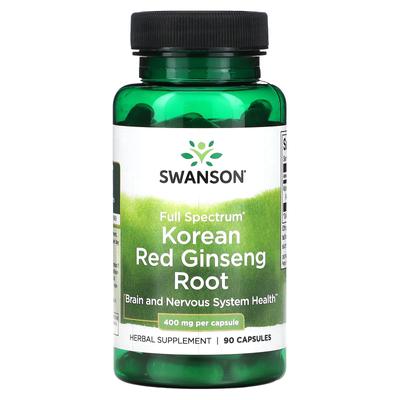 Full Spectrum Korean Red Ginseng Root, 400Mg, 90 Capsules