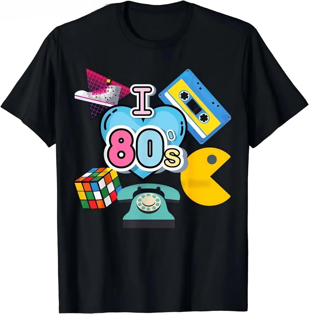 I Love the 80s Vintage Party T-Shirt Men Women Casual Summer Short Sleeve Harajuku Streetwear Top Funny Pure Tees