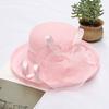 Sunscreen Sun Hat Organza Flower Mesh Sun Hat Spring And Summer Foldable Women'S Crimped Top Hat