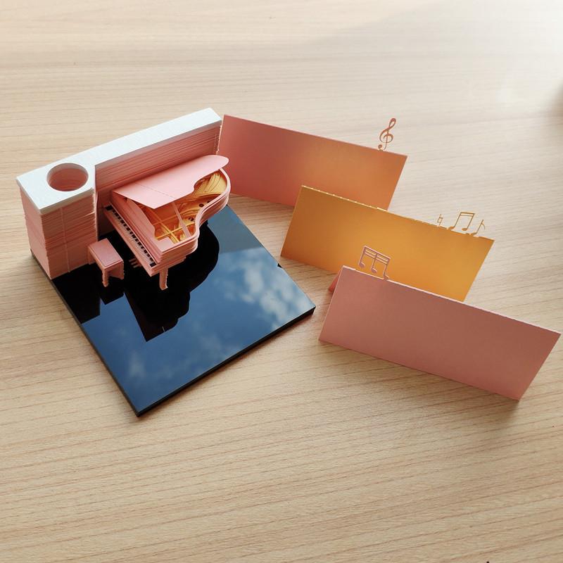 3D Pop-up 2027 Calendar Sticky Notes: Creative Business Souvenir and Paper Carving Ornament