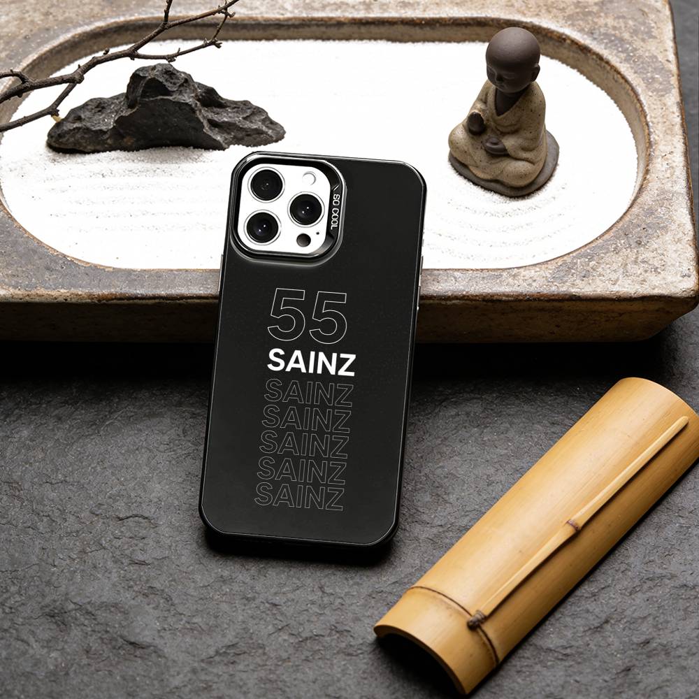 

55 C-Carlos Sainz Phone Case For iPhone 16,15,14,13,12,17,Pro,MAX Black Matte Shockproof Cover iPhone12PROMAX
