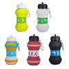 Yousheng 550ml Water Bottle Folding Large Capacity Wide Caliber Tennis Ball Shape Kids Silicone Sport Bottle for Camping