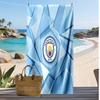 Asciugamano da Spiaggia Stampato Manchester City Asciugamano Morbido ad Asciugatura Rapida Coperta da Spiaggia Rettangolare Grande Portatile per Viaggio Piscina