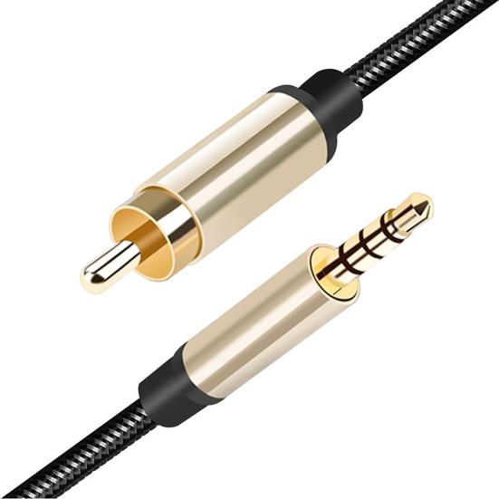 1/2m RCA to AUX 3.5mm Jack Coaxial Audio Connector Cable for Xiao-mi 1/2 TV