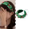 Crystal Top Knot Headwear Beaded Head Hoop Luxury Christmas Wide Headbands  Women