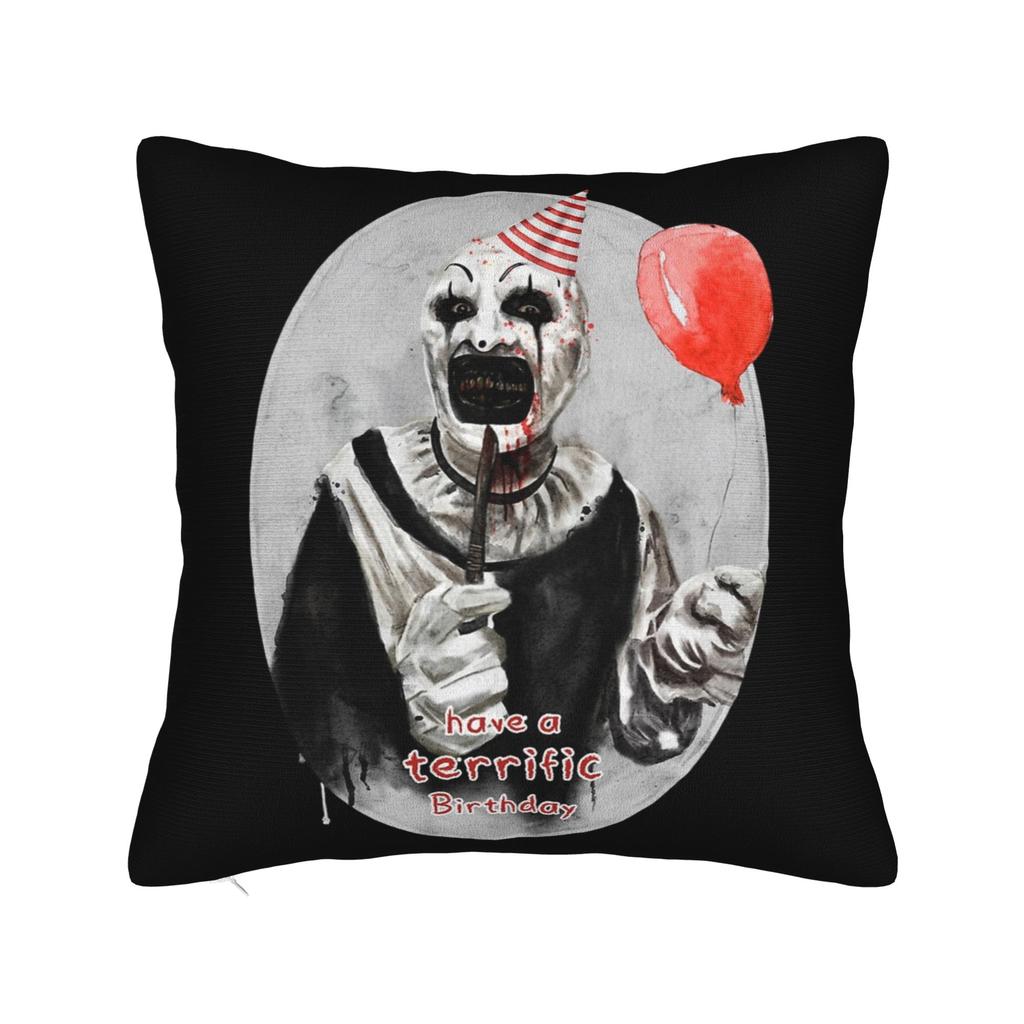 Terrifier Horror Movie Pillowcase Soft Polyester Cushion Cover Gift  Pillow Case Cover Home Zipper 45X45cm