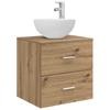 Wall Mounted Washbasin Cabinets Artisan Oak