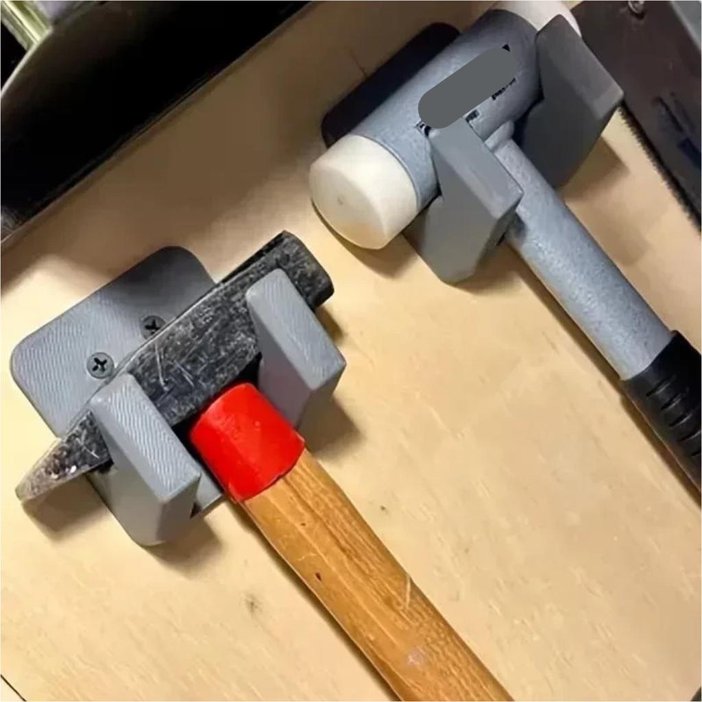 Xiaomi Hanging Hammer Rack Plastic Rustproof Gray Tool Storage Holder with Screws for Hammer and Hand Tools Organizer