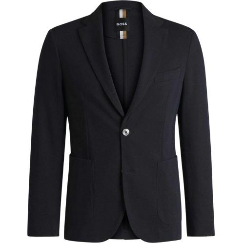 Boss Mens Textured Notch Neck Blazer