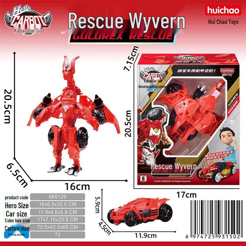 Hui Chao Transforming Police Rescue Car Robot Toy - 4-in-1 Giant