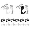 50-100 Pack Black & Transparent Thumbtack Hooks - Wall Nails for Document Hanging