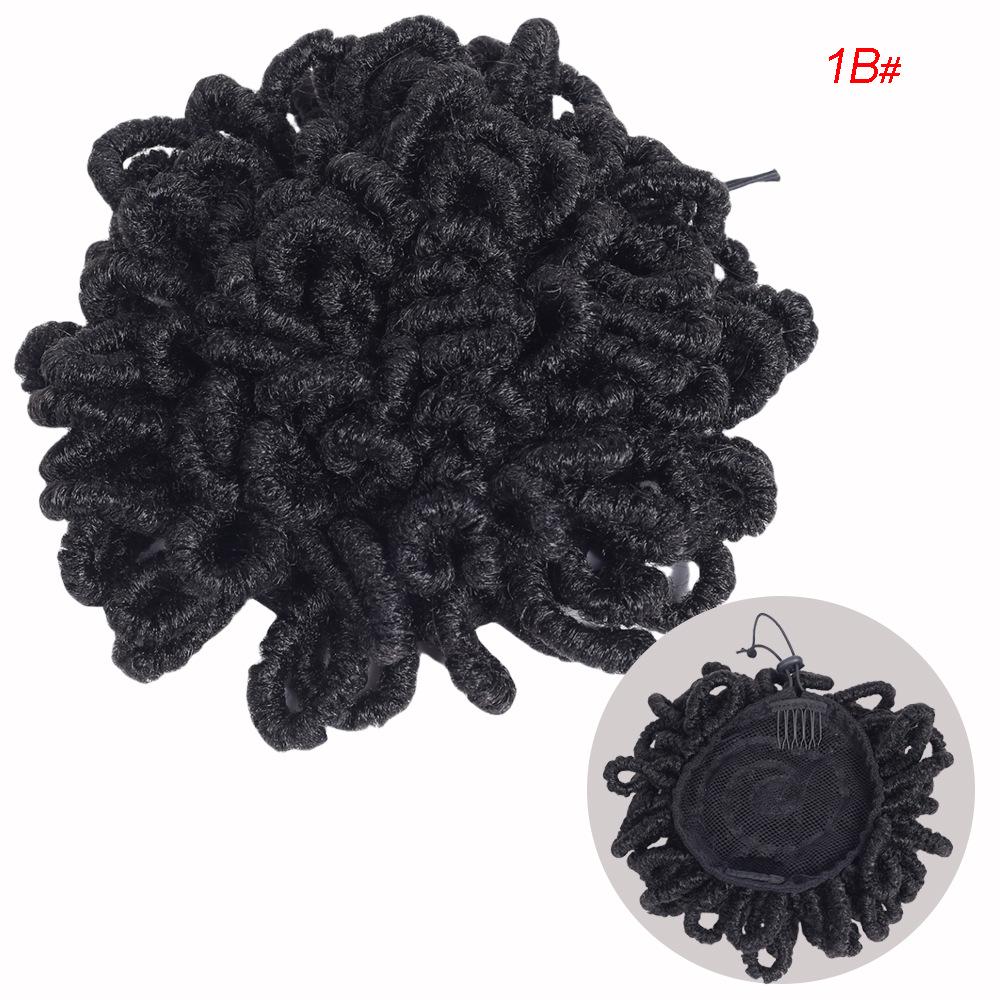 African Iron Wire Synthetic Fiber Dreadlocks Hair Bun