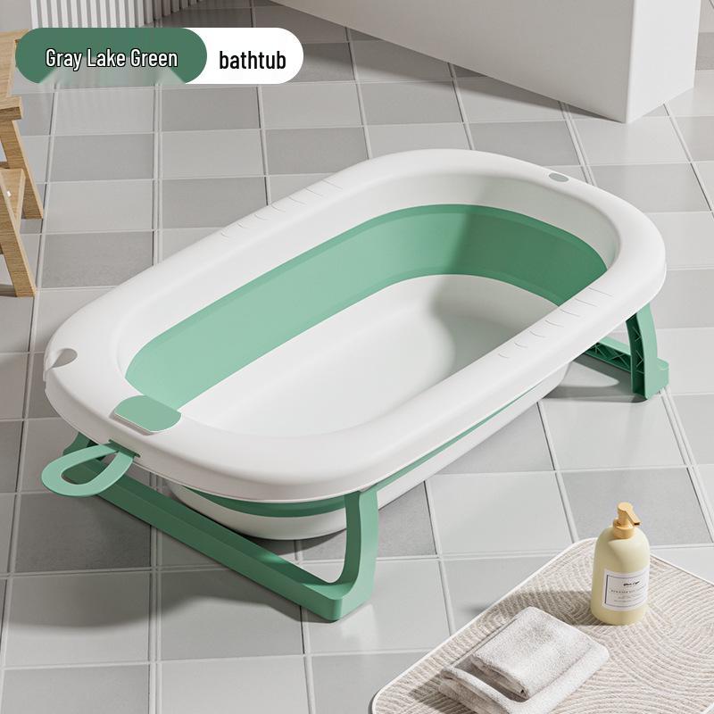 Foldable Baby Bathtub - Large, Sit or Lie for Kids, Newborn Bath Essentials for Home Use