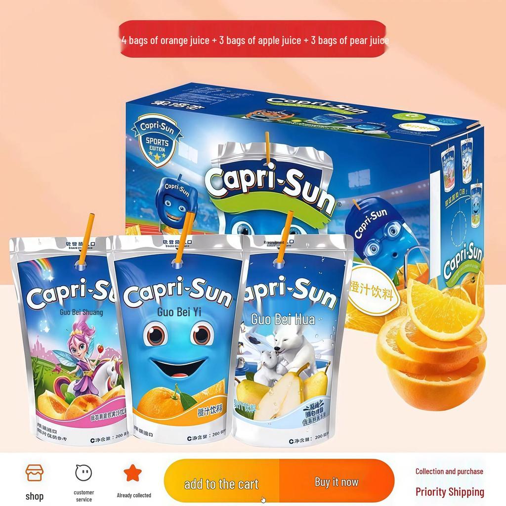 Imported Fruity Goodness: Little Monster Natural Freshly Squeezed 200ml Grape, Pear & Orange Juice for Kids