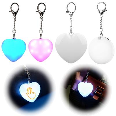 Sensor Light Rechargeable Mini Flashlight Wallet Keychain with Touch And Automatic Light Sensor Compact Heart-Shaped Purse Light for Women