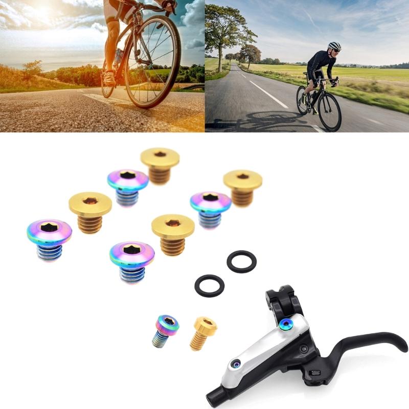 2pcs Bicycles Oil Cover Screws Durability Colorful Bicycles Bleeds Screws for Bike Brake Lever
