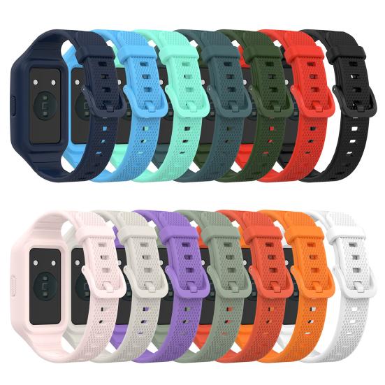 

Ремешок для часов с пряжкой-крючком, интегрированный с отверстием для циферблата, гибкий быстросъемный ремешок для наручных часов для Huawei Band 6/6 Pro/7 для Honor Band 6/7