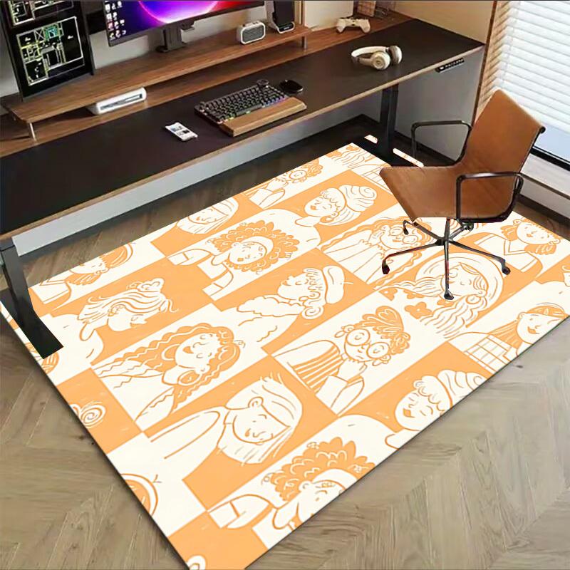 1PC Women Faces Extra Large Non Slip Floor carpet, Office, family, bedroom Large Area Rug Indoor Rugs, Vibrant Colors