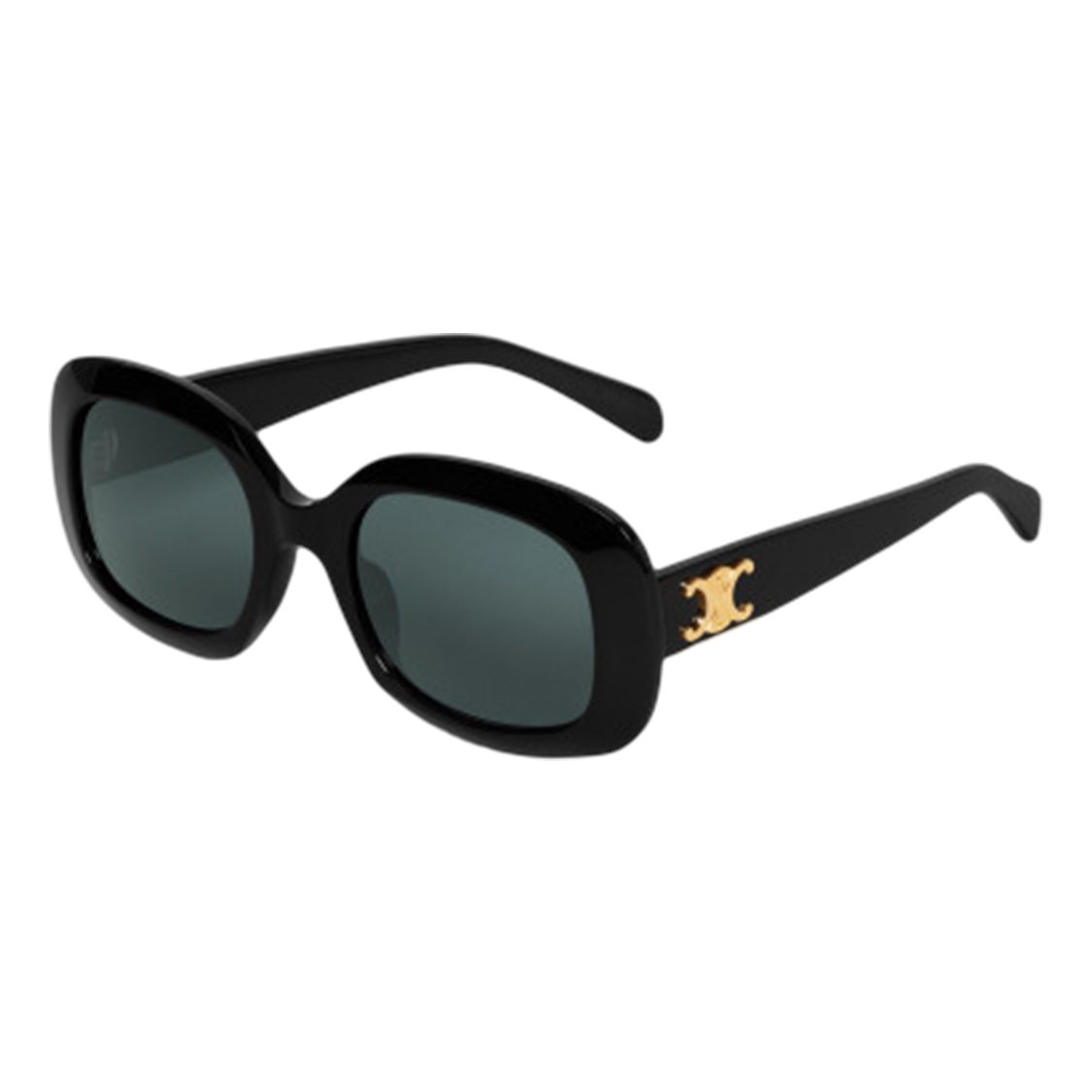 

Celine Metal Patch Wide Frame Irregular Shape Sunglasses Women sunglasses Black 4S262CPLB-38NO Brown Eyeglass Pouch,53-21
