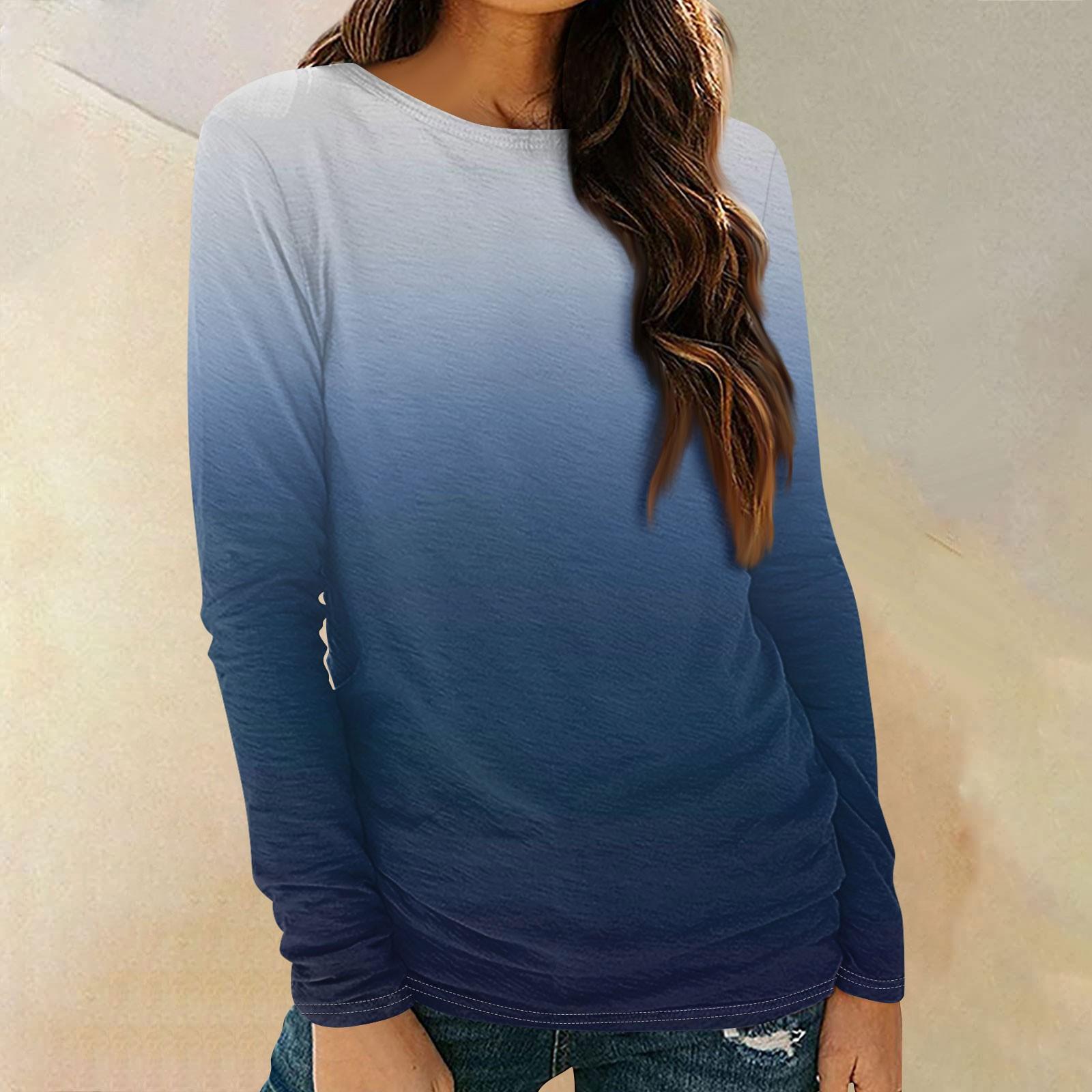 Женские рубашки с длинным рукавом и круглым вырезом — фото 11