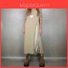 Autumn Lace Slip Dress Set With Spliced Knit Top For Elegant Office Women