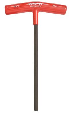229mm Overall Length Hex 8mm Shaft Handle Black Finish 9HT8MM (Bondhus) T-Handle [Overall Length 229mm, Length 210mm, Length 129mm]
