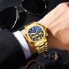 Original CHENXI Men Watches Gold Stainless Steel Waterproof Quartz Chronograph Date Luxury Watch For Men Relogio Masculino